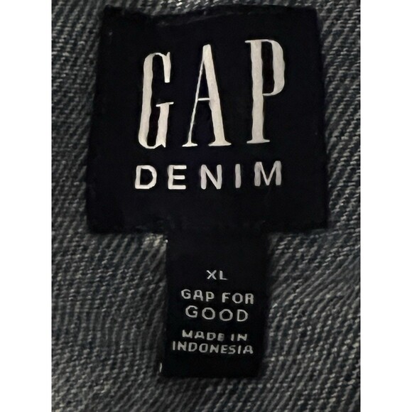 GAP Jeans Denim Jacket Sherpa Trim Collar Womens Size XL Classic Trucker - Picture 8 of 10